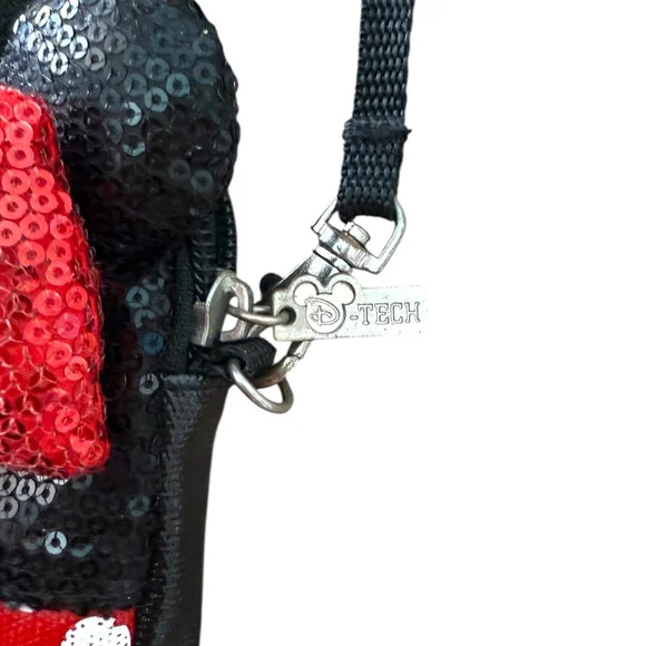 Disney Parks D-Tech Minnie Mouse Sequin Crossbody Phone Case Bag - Picture 4 of 7